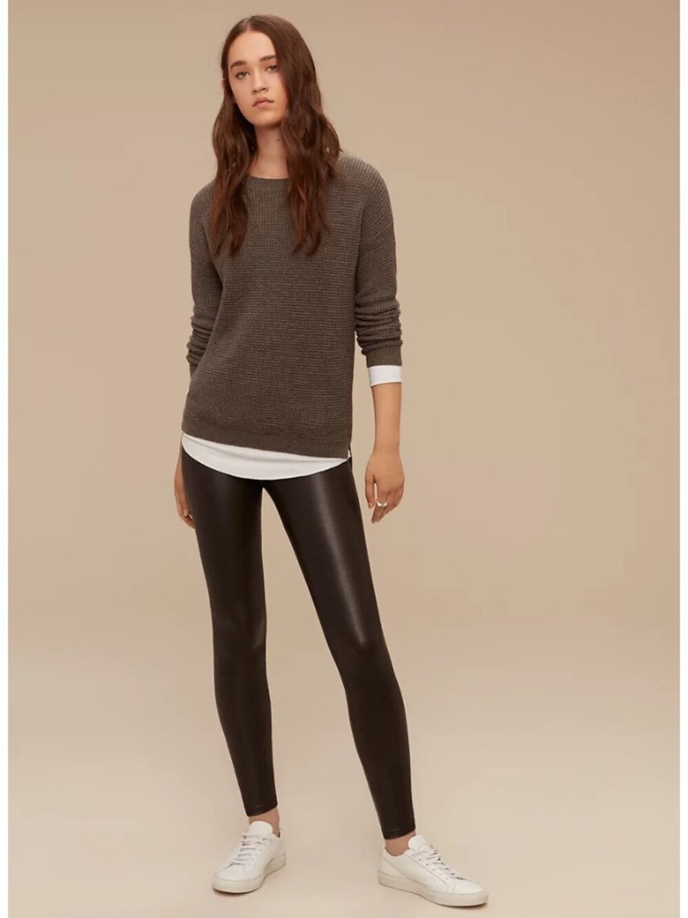 Wilfred Free Daria Vegan Leather Leggings Women's XS Pull On High Waisted Black